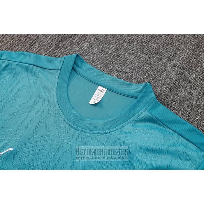 Chandal del Olympique Marsella Manga Corta 2024-2025 Azul - Pantalon Corto